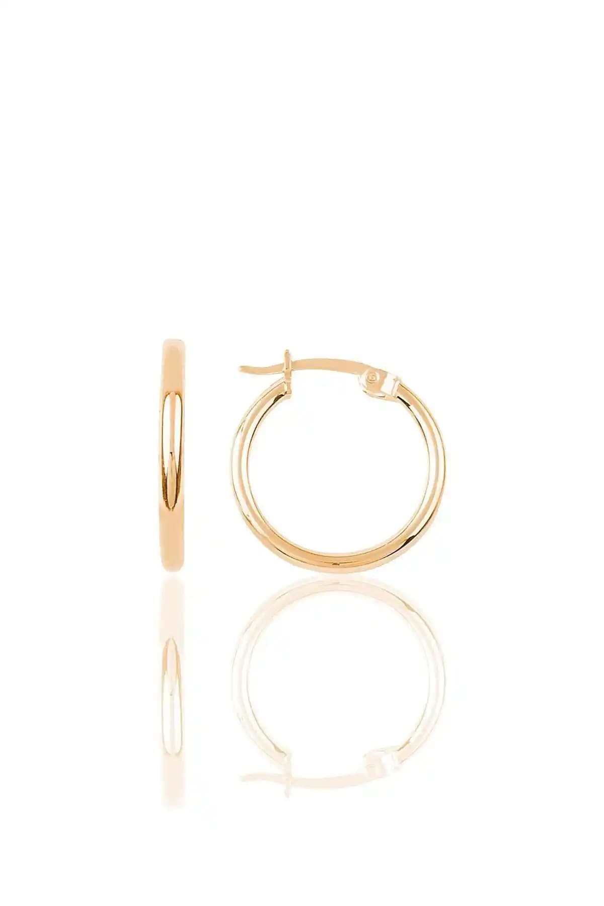 Gü<müş> Rose 19 Mm Şarnel Halka Küpe – Modern ve Dayanıklı Gümüş Takı Seçeneği
