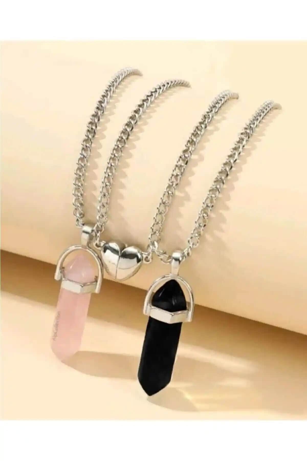 İkili Mıknatıslı Doğal Taş Oniks Çift Sevgili Zincirli Kolye Ürün İncelemesi