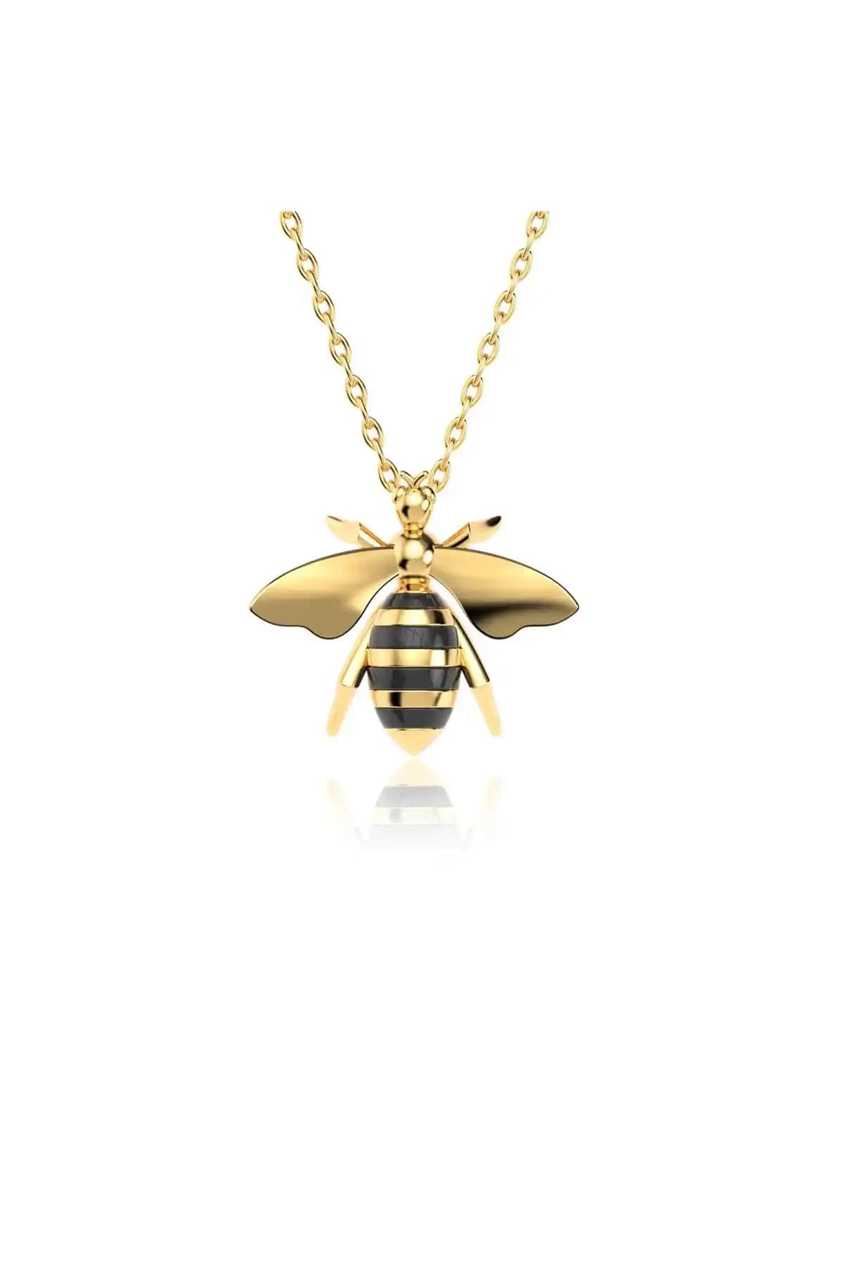 Indigo Takı Mineli Arı Tasarımlı Altın Kaplama Gümüş Kolye ve Küpe Karşılaştırması