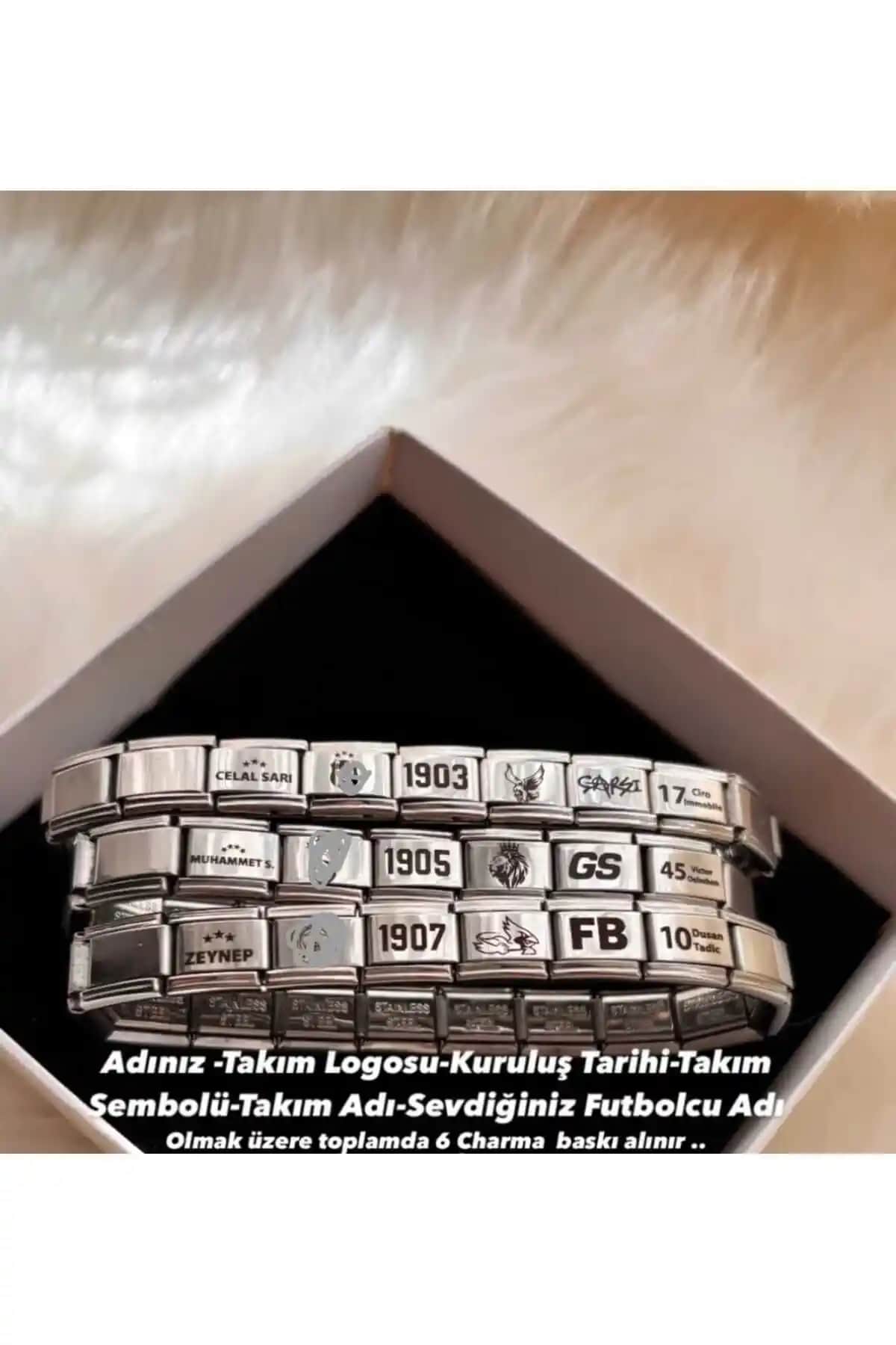 MOD10 Taraftar Kişiye Özel Charm Bileklik: Şıklık ve Dayanıklılık Sunan Modern Tasarım