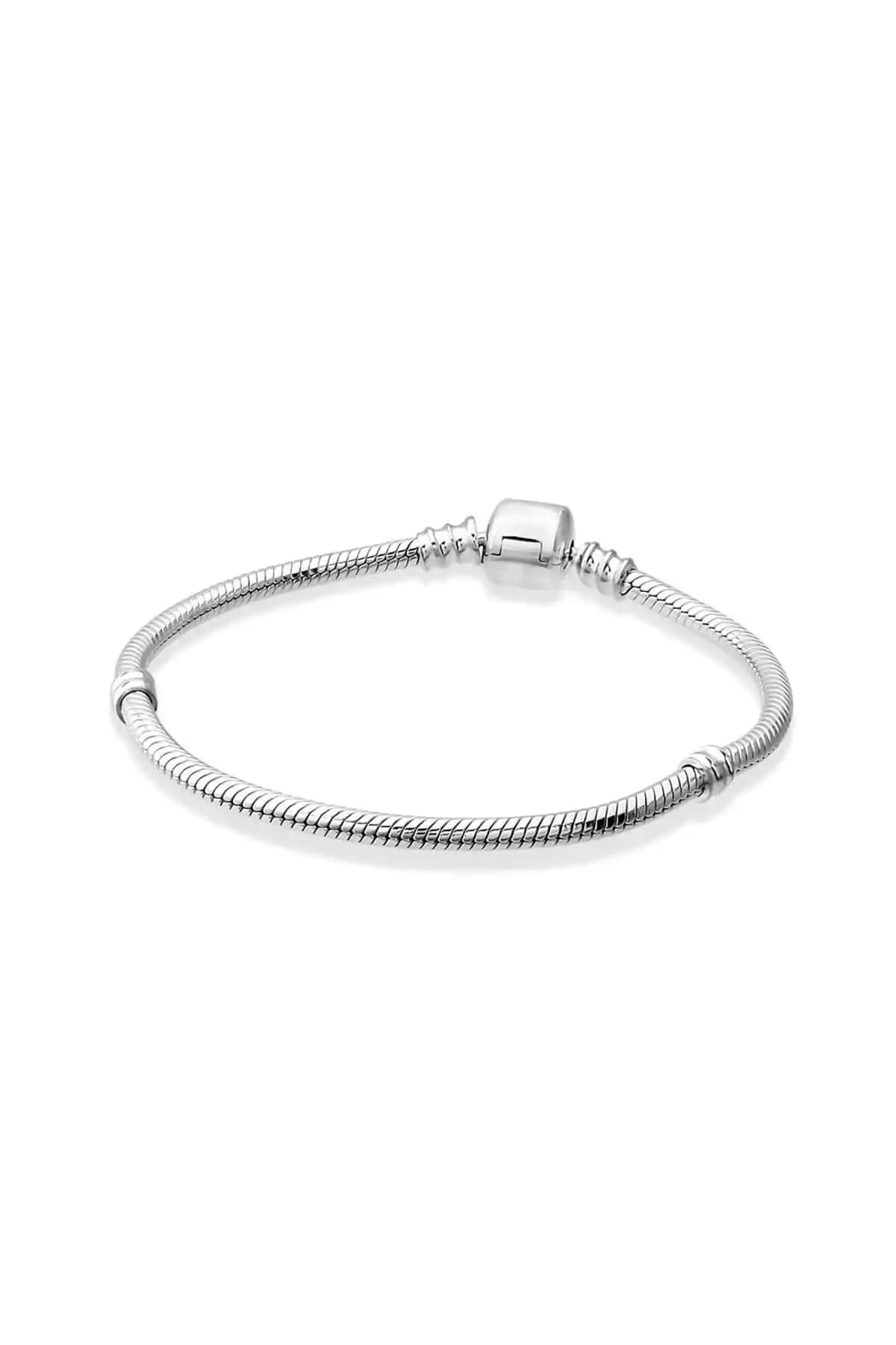 My Story Charm Uyumlu Klasik Gümüş Yılan Zincir Bileklik: Şıklık ve Kalite Bir Arada