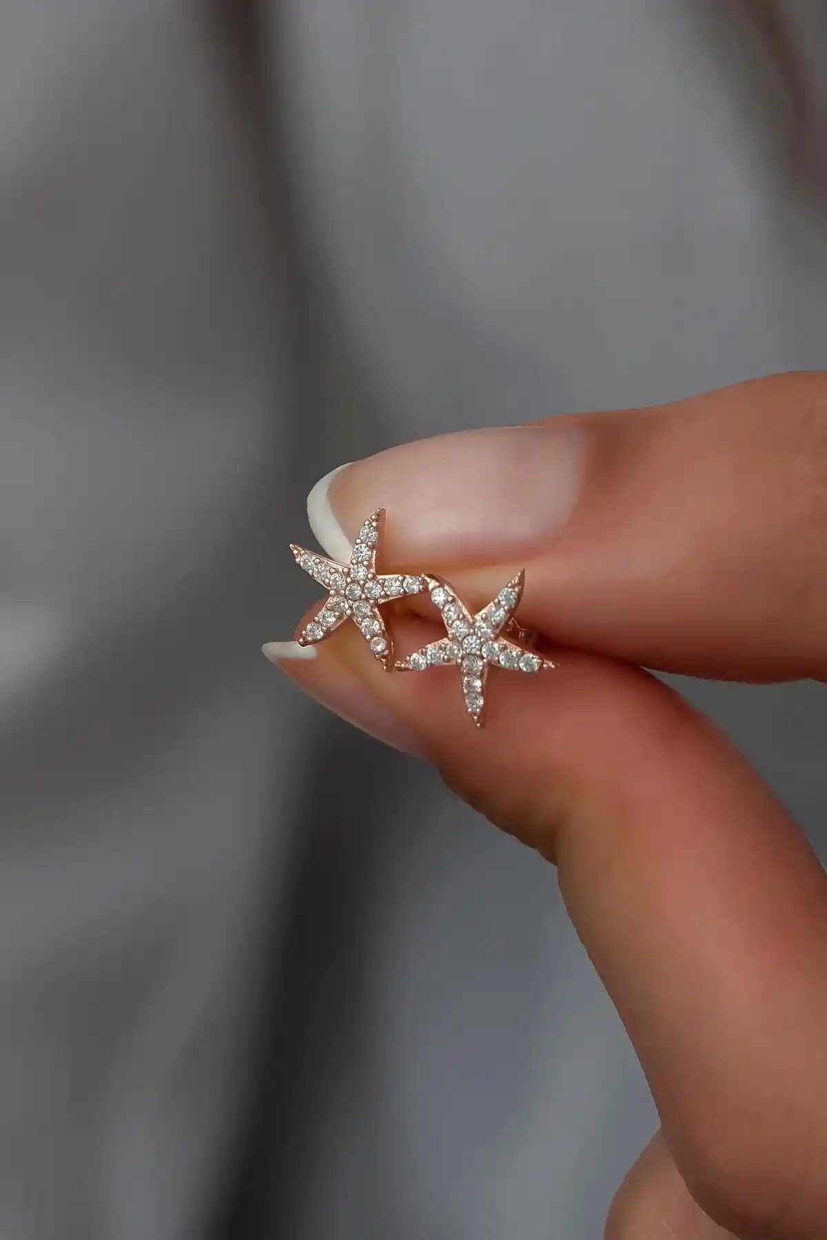 NEREZE 925 Ayar Gümüş Zircon Taşlı Deniz Yıldız ve Yonca Küpe Karşılaştırması