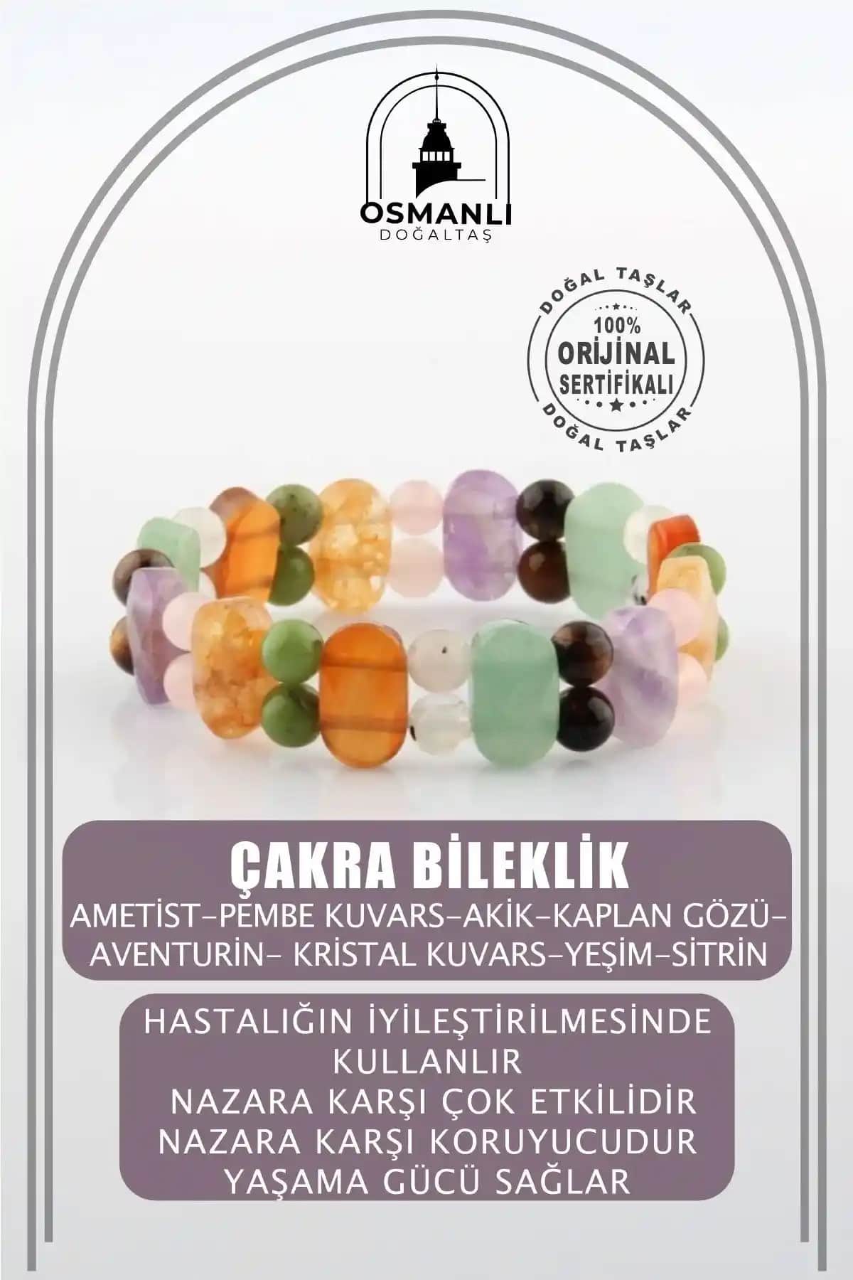 Osmanlı Doğal Taş Çakra Bileklikleri: Şık ve Şifalı Tasarımlar