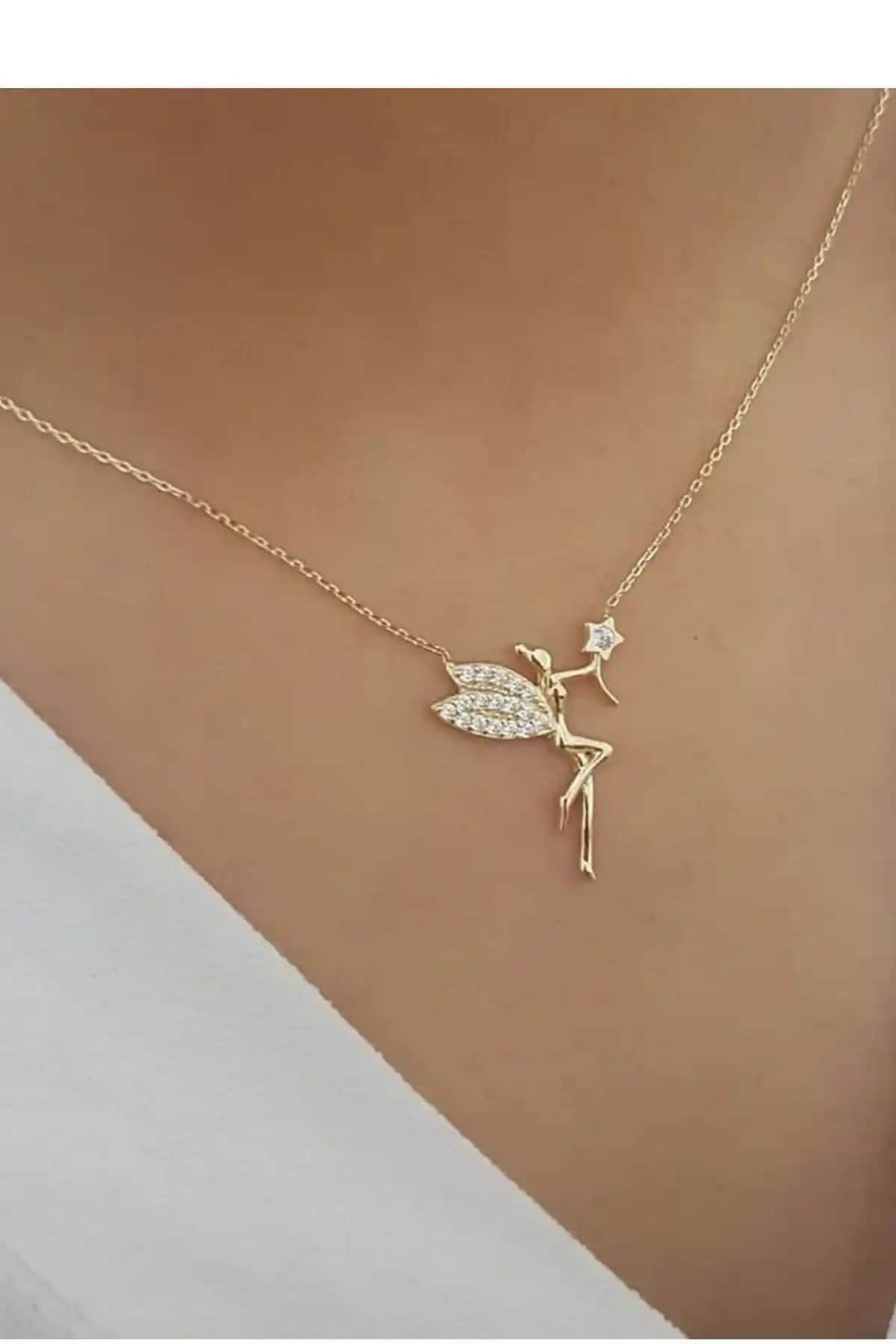 Papatya Silver 925 Ayar Gümüş Melek Kolye Zarif ve Dayanıklı Tasarım