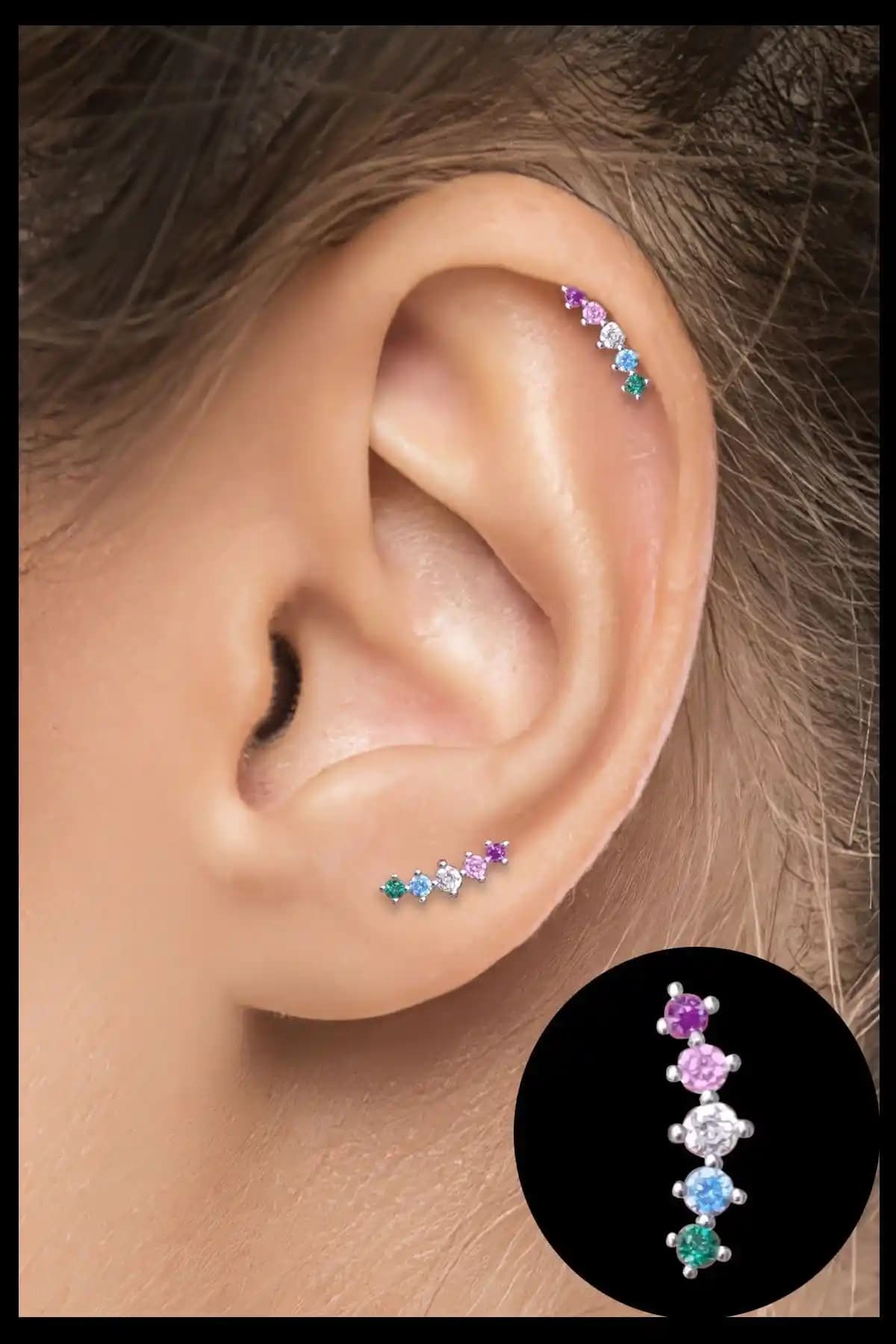 Salyangoz Şirketi Cerrahi Çelik Kıkırdak ve Helix Piercing: Şık ve Dayanıklı Kulak Takısı