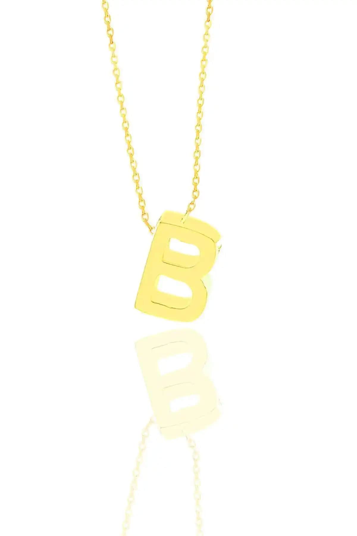 Söğütlü Silver Gümüş Altın Yalızlı ve Rodyumlu Üç Boyutlu B Harf Kolye Karşılaştırması