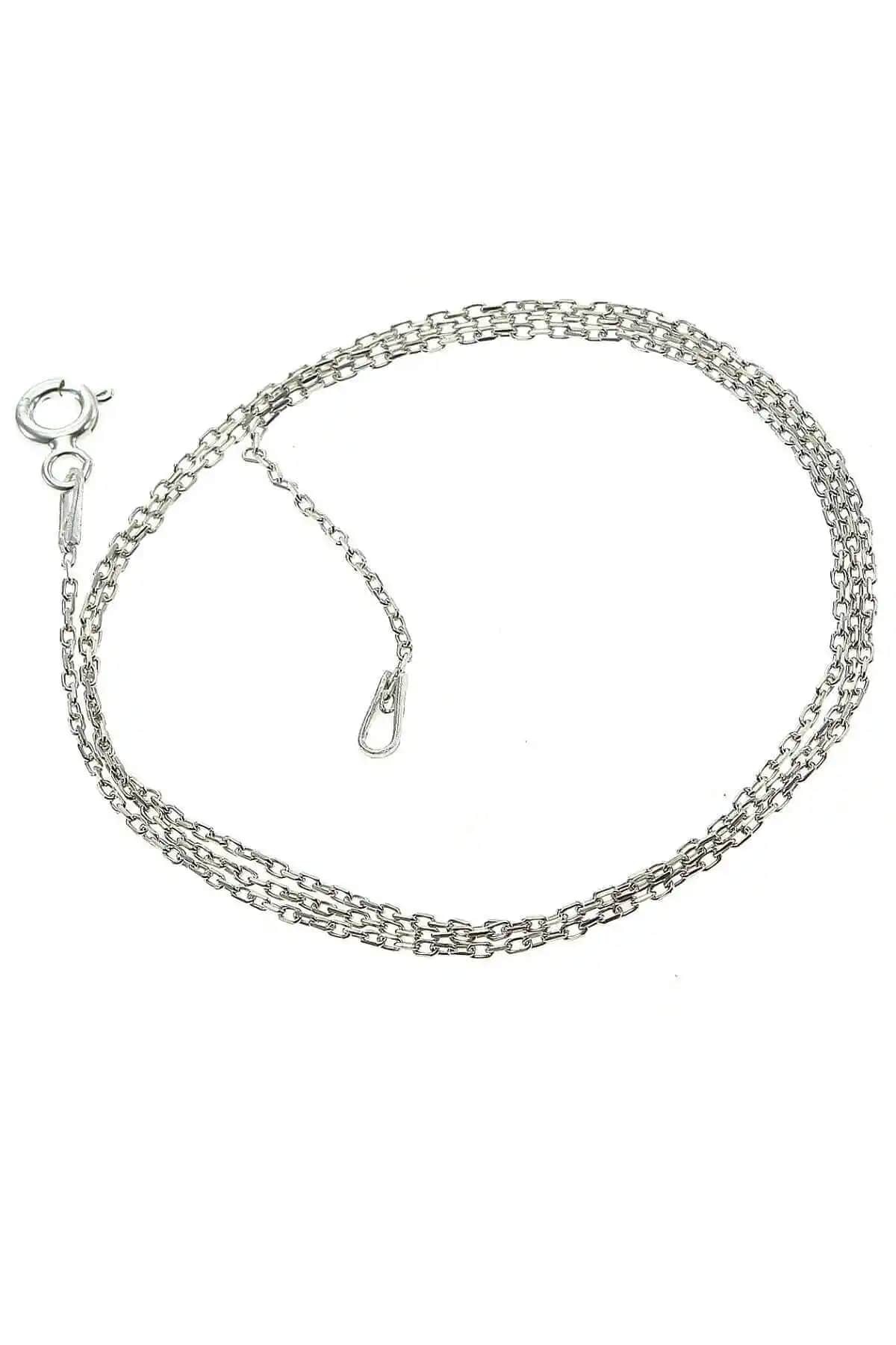 Söğütlü Silver Kadın Rodyumlu Zincirli Kolye SGTL6362 - Zarif ve Dayanıklı Takı Seçeneği