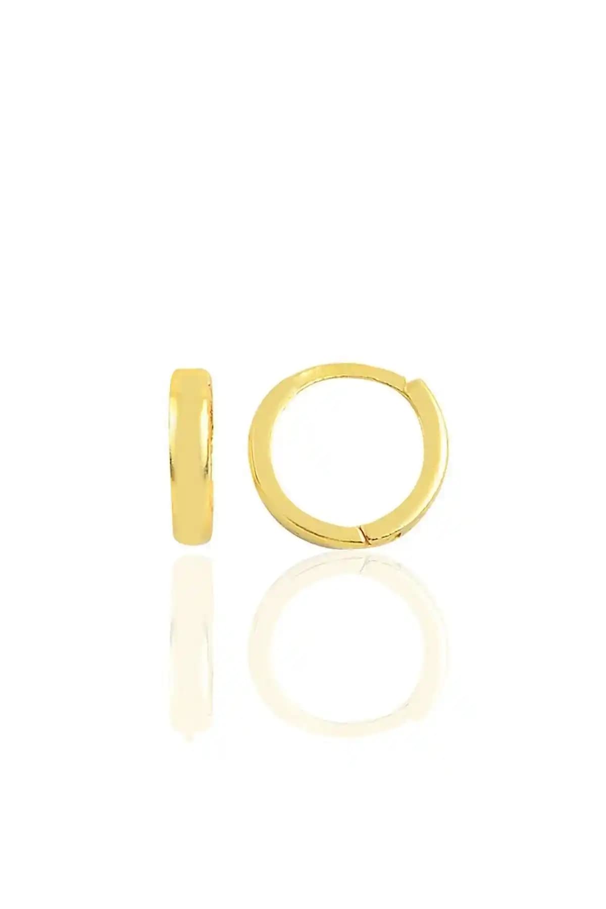 Söğütlü Silver Yalnızlı 12 Mm Halka Küpe Modern ve Zarif Tasarım