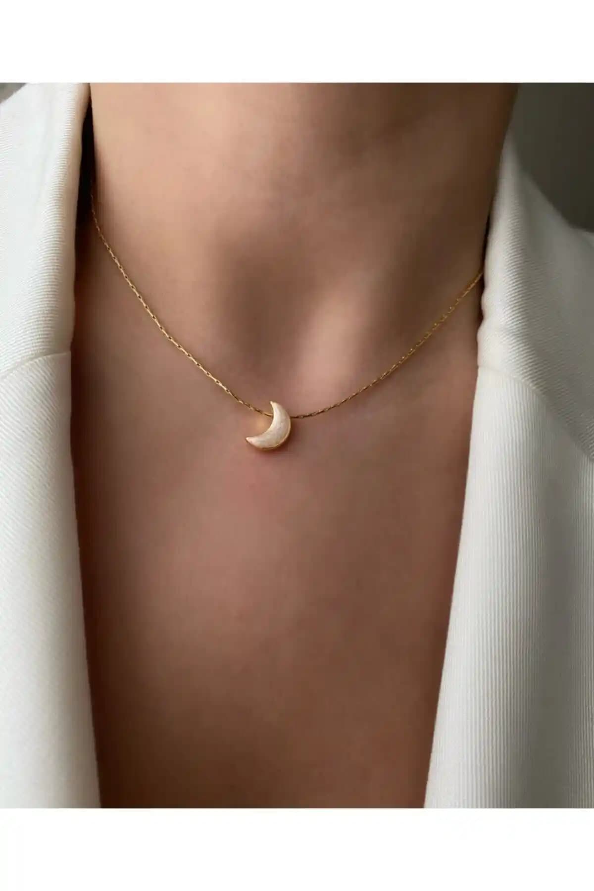 Vi Store Vi Jewelry Altın Kaplama Sedefli Hilal ve Kalp Zincir Setleri Karşılaştırması