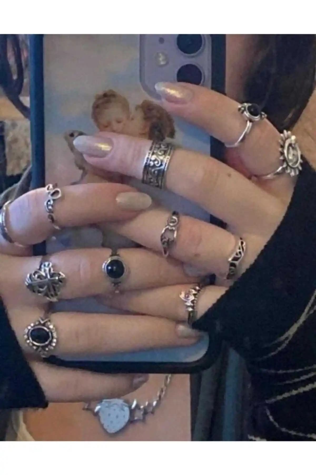 Vintageamer Kadın 11 Adet Yüzük Seti Günlük ve Özel Gün Şıklığını Tamamlar