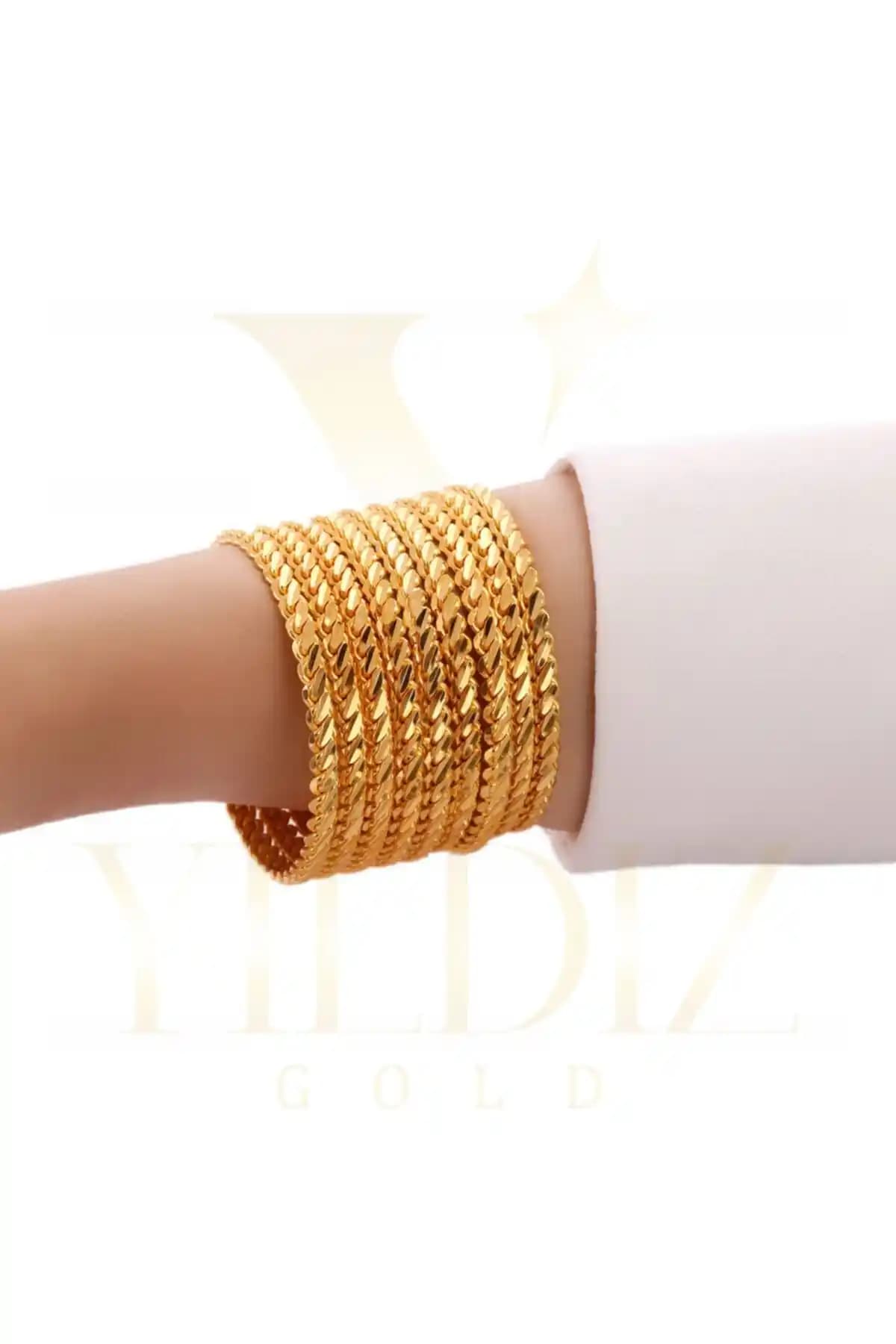 Yıldız Gold İmitasyon 22 Ayar Altın Kaplama 10'lu Takı Seti Adana Burma