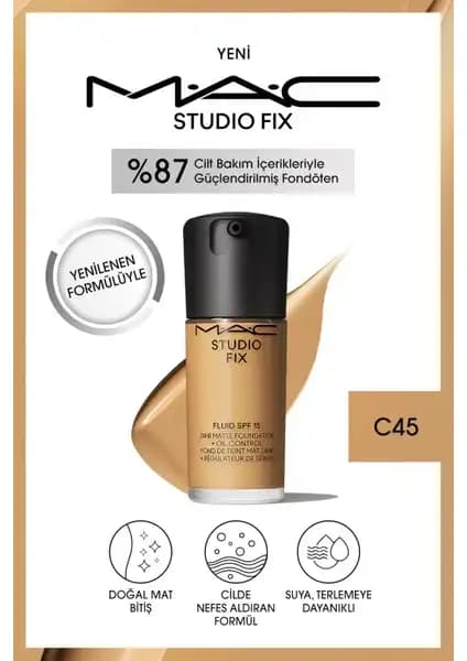 Mac Fondöten Karşılaştırması: Studio Face and Body C1 ve Studio Fix Fluid C45 özellikleri 2