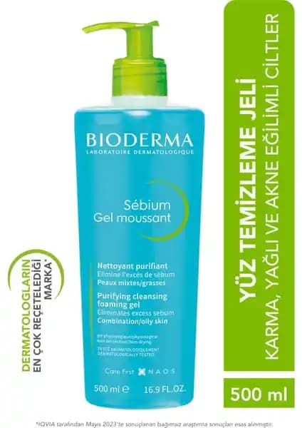 Bioderma Sebium Foaming Gel : Yağlı ve Akne Eğilimli Ciltler için Temizleme Jeli İncelemesi