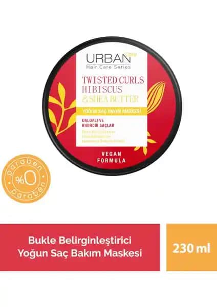 Hibiscus ve Shea Yağı ile Kıvırcık Saçlar için Yoğun Saç Bakım Maskesi