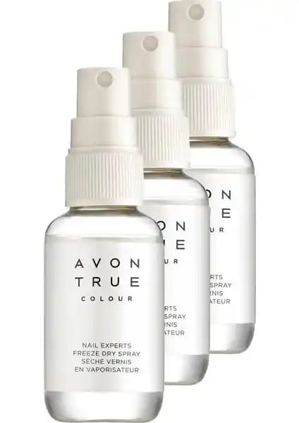 Avon True Colour Tırnak Cilası Kurutucu Sprey Seti 3'lü 50ml hızlı kurutma ve dayanıklılık
