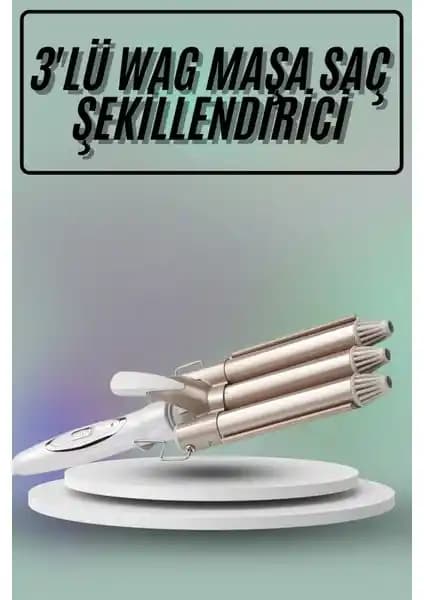 Azrlya Saç Şekillendirici Wag Maşa Üçlü Yapı ve Seramik Kaplama Teknolojisiyle Profesyonel Sonuçlar