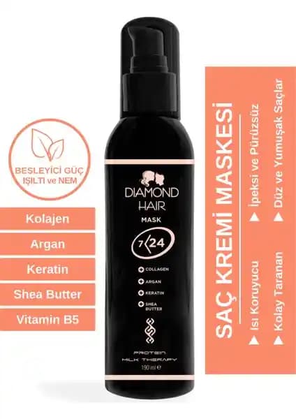 Diamond Diamond Saç Maskesi Durulanmayan Formülüyle Saçlara Gün Boyu Bakım Sağlar