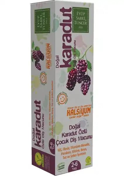 Eyüp Sabri Tuncer Doğal Karadut Özlü Çocuk Diş Macunu: Güvenli ve Doğal Ağız Bakımı Çözümü