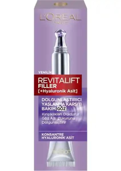 L'Oréal Paris Revitalift Filler Yüz ve Göz Kremi: Yaşlanma Karşıtı ve Nemlendirici Bakım Ürünü