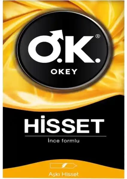 Okey Hisset Prezervatif 10'lu İnce ve Yumuşak Yapısıyla Güvenli Kullanım Sağlar