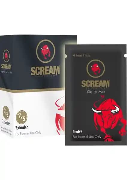 Scream For Men Jel 35 ml: Erkekler İçin Güçlü ve Güvenilir Kayganlaştırıcı Çözüm