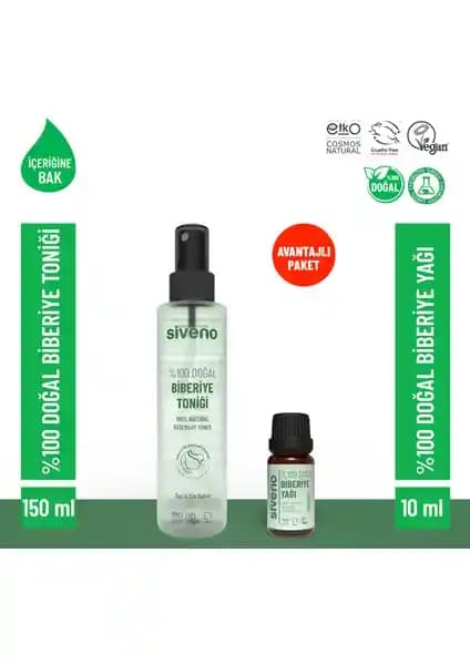 Siveno %100 Doğal Biberiye Saç Toniği ve Yağı Seti Çevre Dostu Saç Bakım Ürünü