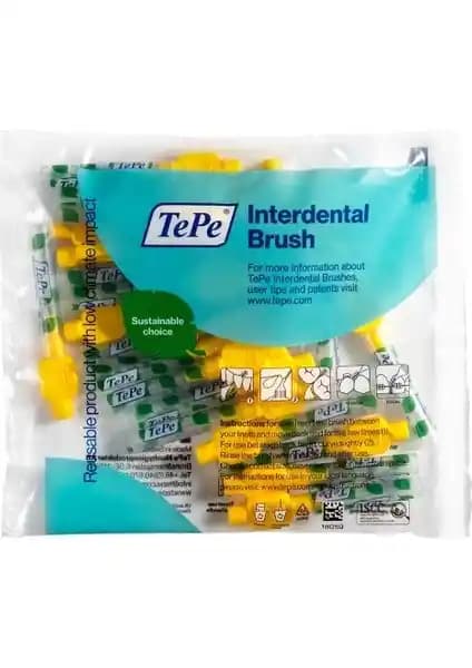 Tepe Interdental Fırça 0,7 mm Sarı Ergonomik Paket 20 Adet Günlük Ağız Bakımı