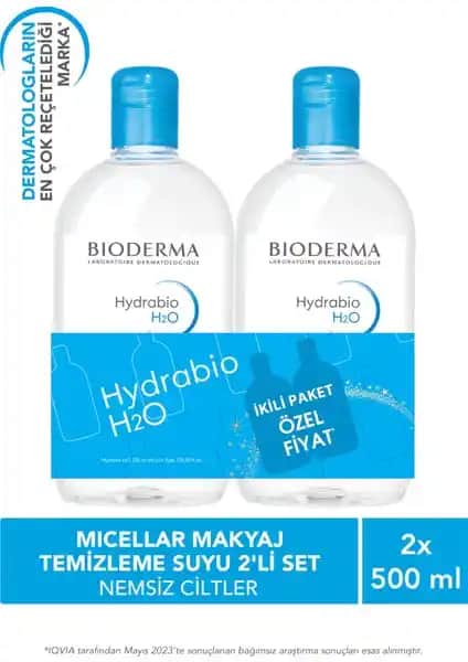 Bioderma Hydrabio H2O: Kuru Ciltler İçin Etkili Temizleyici ve Nemlendirici Su
