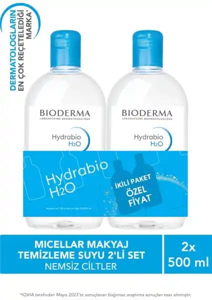 Bioderma Hydrabio H2O: Kuru Ciltler İçin Etkili Temizleyici ve Nemlendirici Su