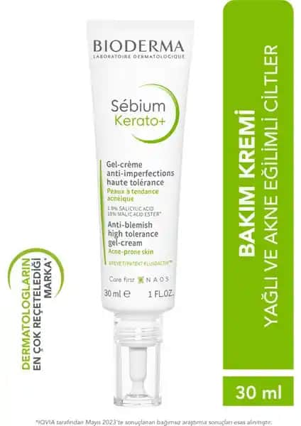 Bioderma Sebium Kerato+: Etkili Akne Çözümleri için Yağlı Cilt Bakımı