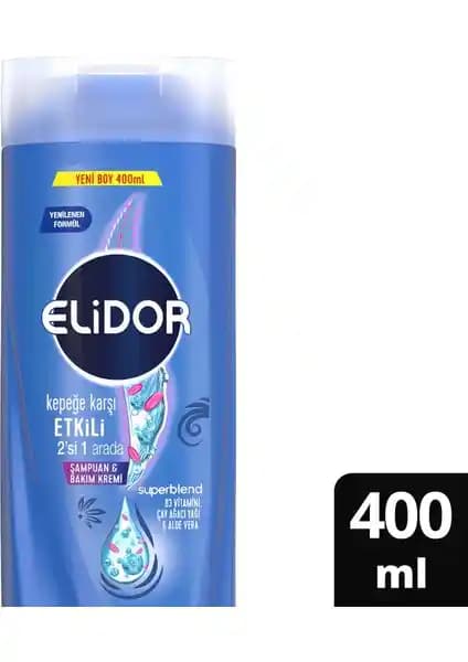 Elidor Superblend Kepeğe Karşı Etkili 2'si 1 Arada Şampuan ile Sağlıklı Saçlar