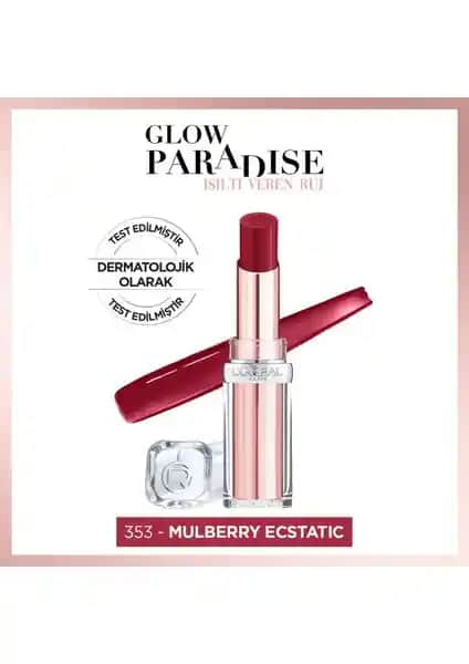 Glow Paradise Balm-in-Lipstick: ışıltılı bordomuz için ideal ruj