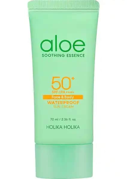 Holika Holika Aloe Soothing Essence Waterproof Sun Cream SPF50+ ile Cilt Koruma