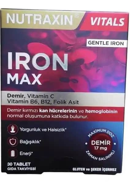 Nutraxin Iron Max ile Enerji Desteği: Demir ve Vitaminlerin Gücünden Faydalanın