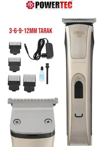 Powertec TR-558: Profesyonel Şarjlı Tıraş Makinesi ile Kesim Konforu