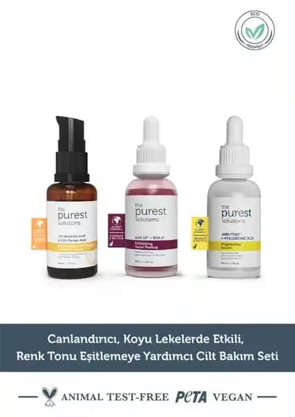 The Purest Solutions Canlandırıcı Cilt Bakım Seti: Koyu Lekeler İçin Etkili Çözüm