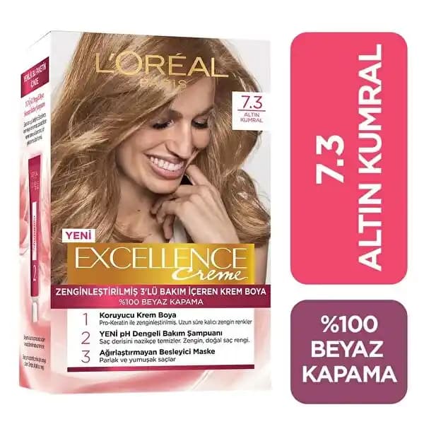 7.3 ve 8.3 Saç Boyası Karışımı ile Doğal ve Canlı Kumral Altın Tonlar