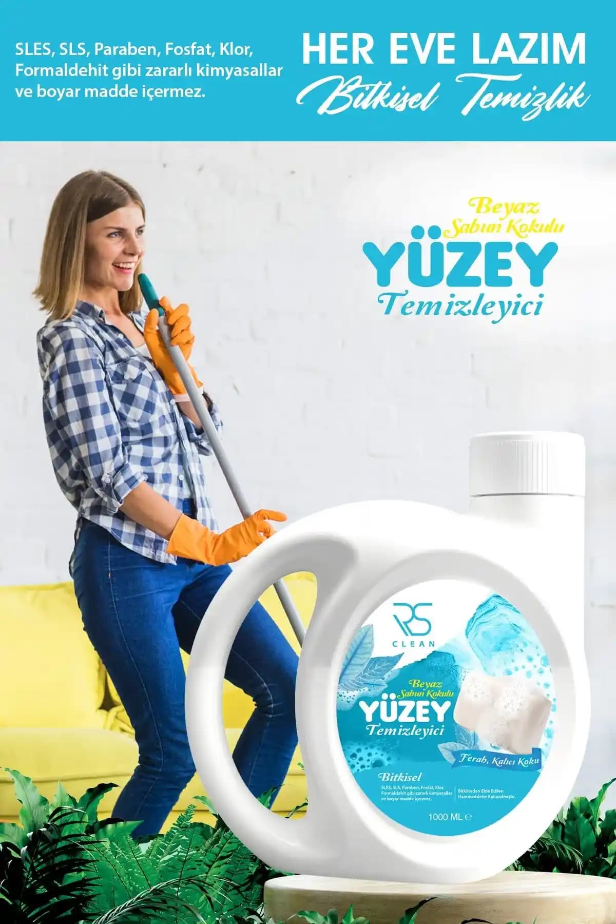 Beyaz Sabunlu Yüzey Temizleyici: Doğal, Cilt Dostu ve Çevreye Uyumlu Temizlik Ürünü