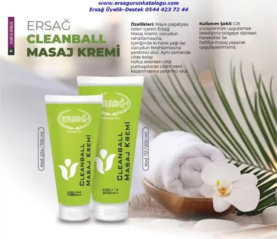 Cleanball Masaj Kremi: Doğal İçeriklerle Cilt Bakımı ve Kas Gevşetme