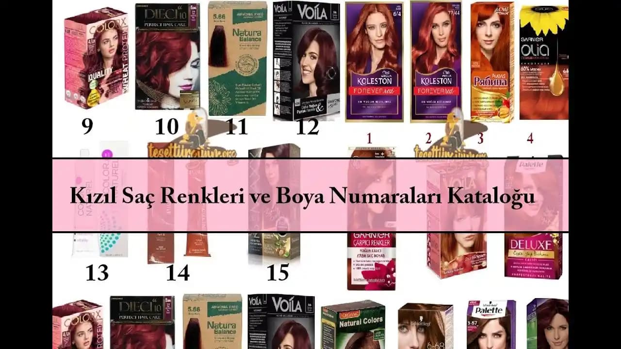 Kızıl Saç Boyaları ve Numaraları: Canlı Tonlar İçin Kapsamlı Rehber
