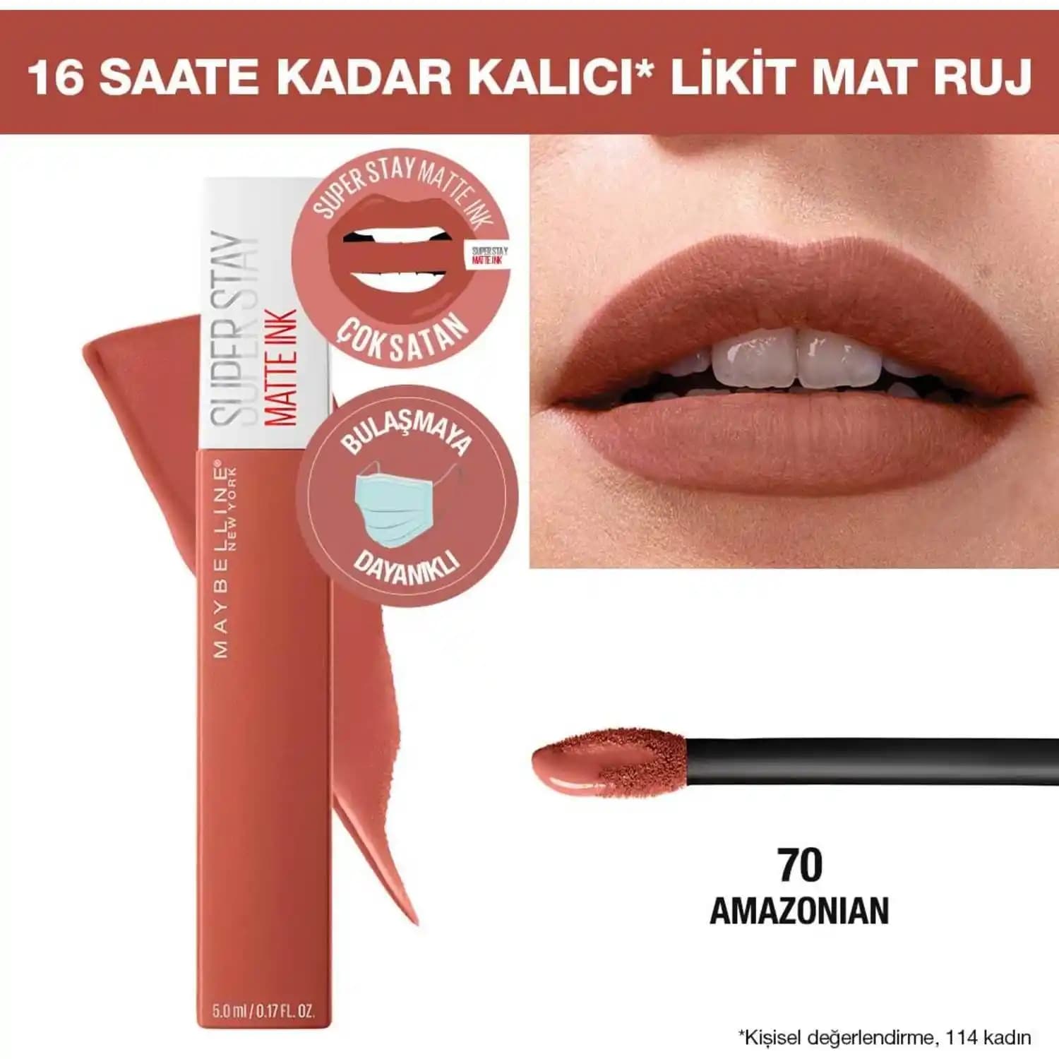 Maybelline SuperStay Ruj 70 ile Uzun Süre Kalıcı ve Canlı Renkler