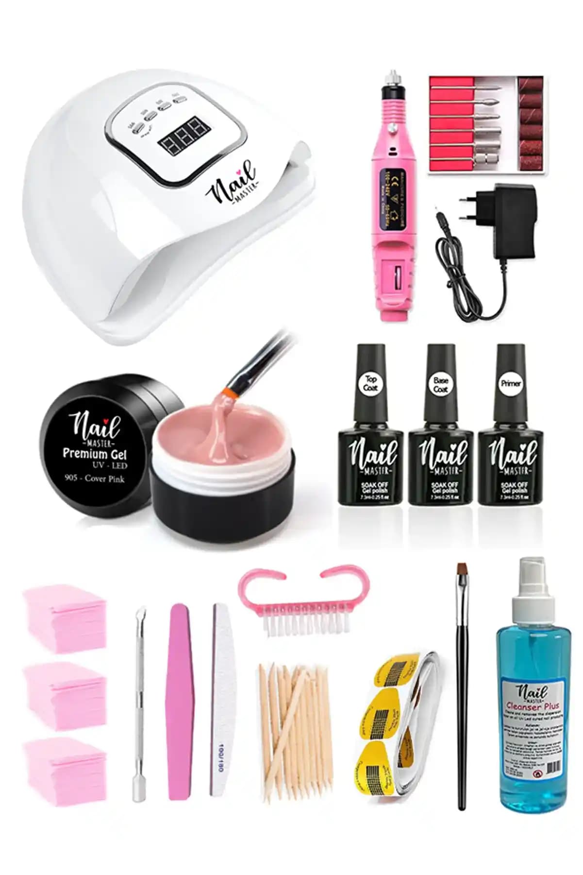 Nail Master Protez Tırnak Seti 150W UV Lamba ile Profesyonel ve Hızlı Tırnak Bakımı