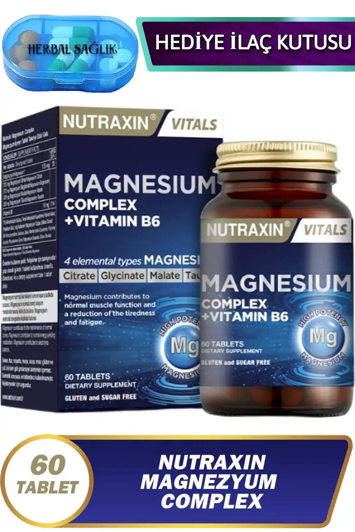 Nutraxin Magnesium Complex: Magnezyum ve B6 Vitamini ile Sağlık ve Güzellik Desteği