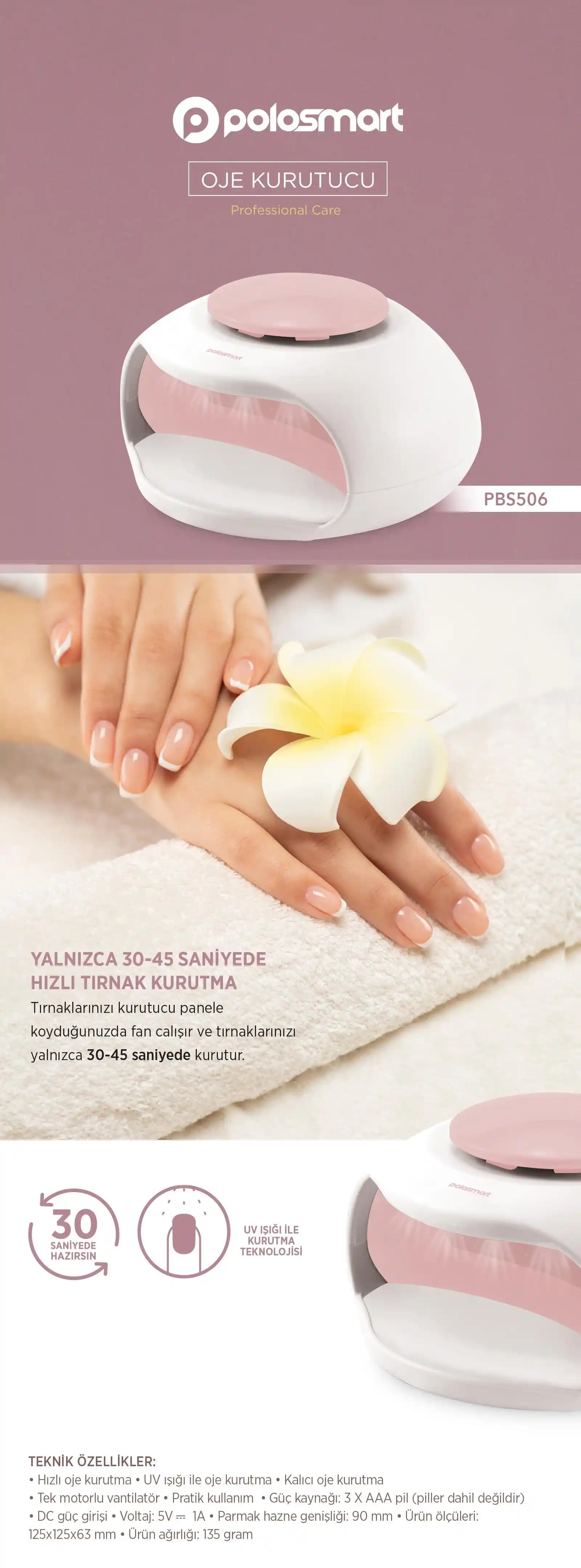 Polosmart Oje Kurutucu: Hızlı, Enerji Verimli ve Taşınabilir Tırnak Bakım Cihazı