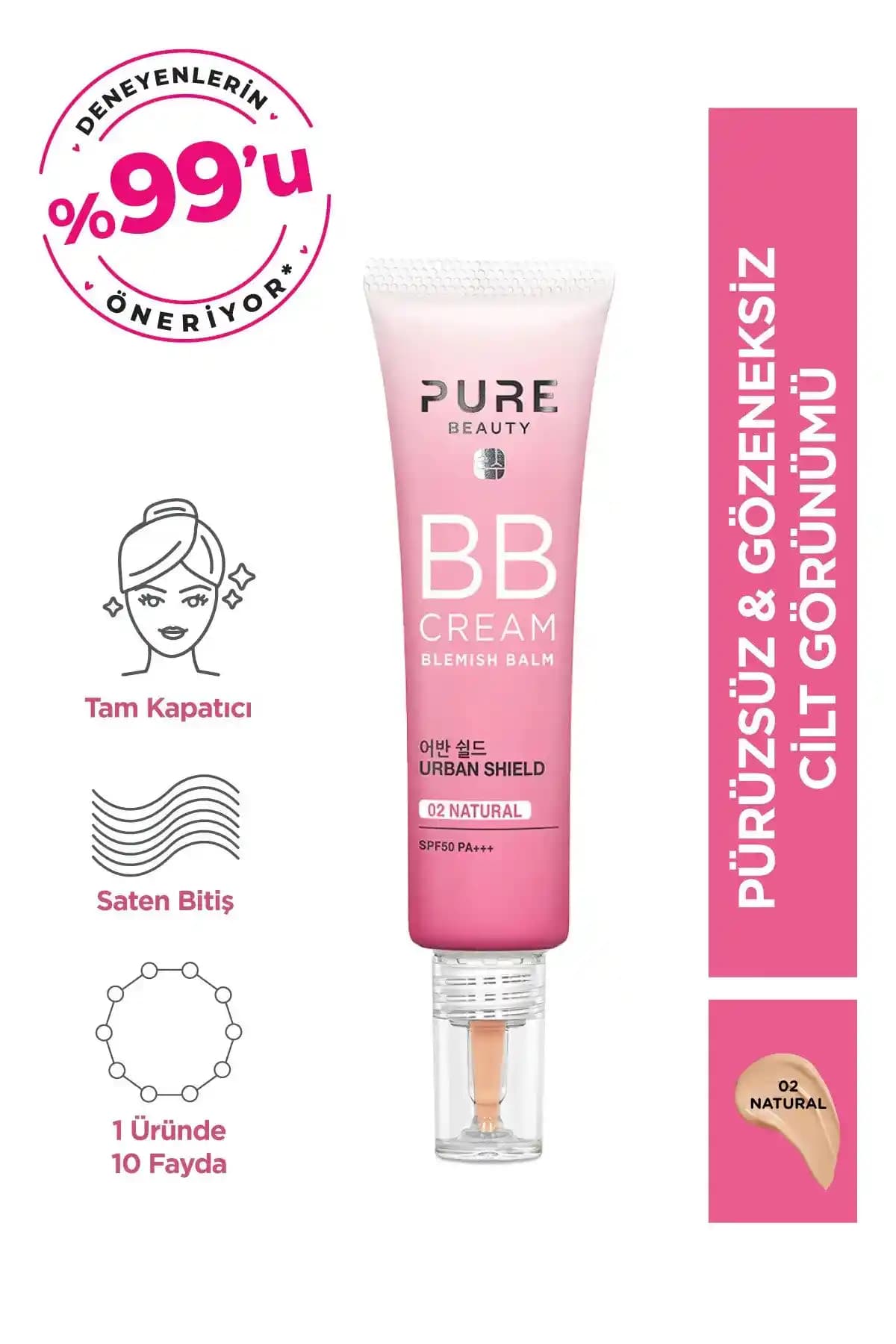 Pure Beauty BB Krem: Doğal İçerikli, Nemlendirici ve Cilt Tonu Eşitleyici Krem