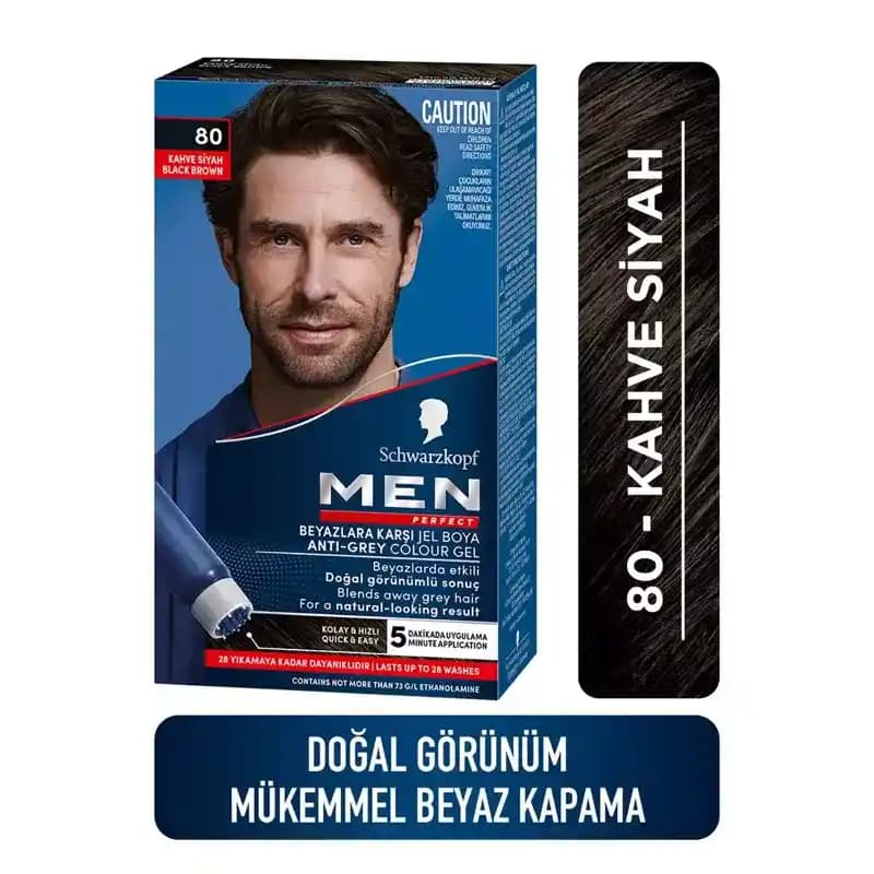 Schwarzkopf Erkek Saç Boyası 80: Doğal Görünüm ve Kalıcı Saç Rengi Seçeneği