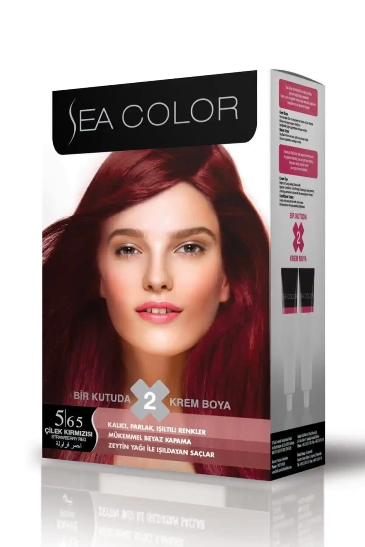 Sea Color 5.65 Saç Boyası: Orta Kahverengi ve Canlı Kırmızı Yansımalar