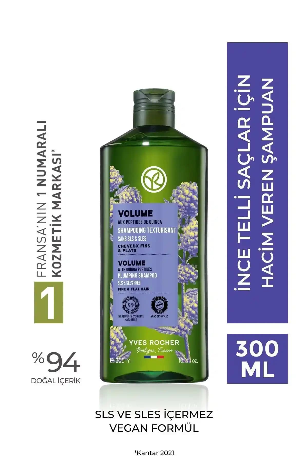 Yves Rocher İnce Telli Saçlar İçin Hacim Veren Şampuan ile Doğal Dolgunluk Sağlayın