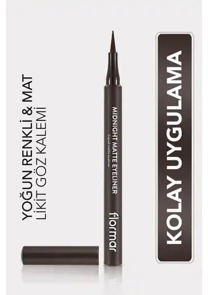 Flormar Midnight Matte Kalem Likit Eyeliner: Yoğun Pigment ve Mat Bitiş