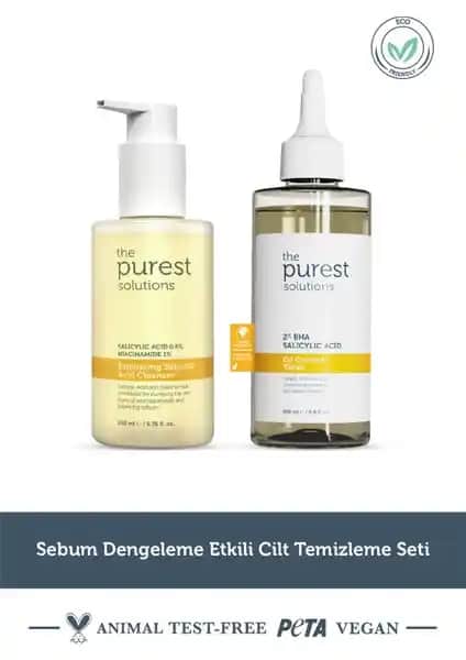 The Purest Solutions Sebum Dengeleme Cilt Temizleme Seti ile Yağlı Cilt Bakımı